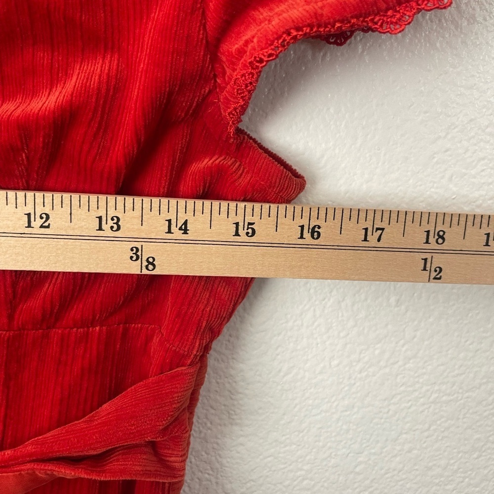Maeve Y2K retro Vintage Goth Victorian Red Corduroy Dress Holiday /Party Sz 4 - Picture 8 of 10